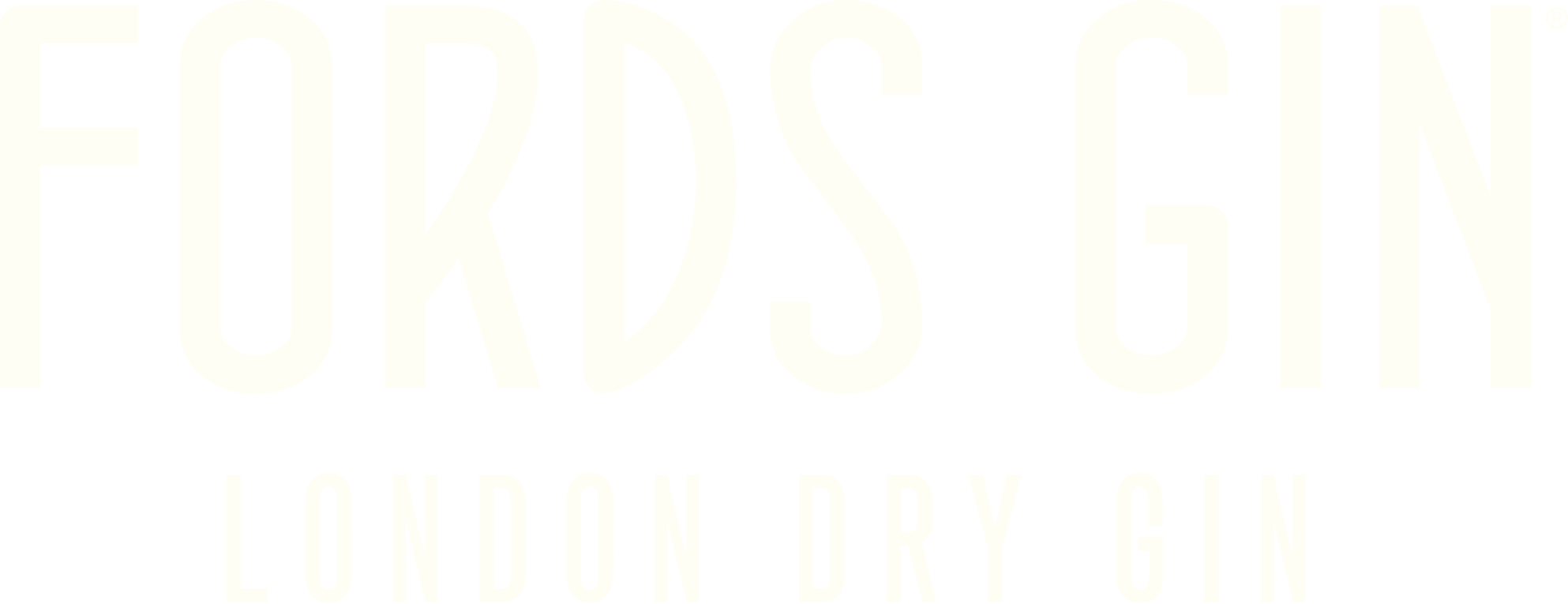 Fords Gin London Dry Gin Lettering
